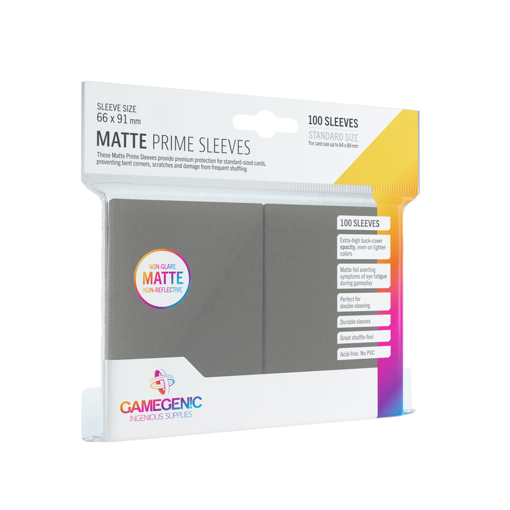 Gamegenic Prime Sleeves - Grey (100 pieces)