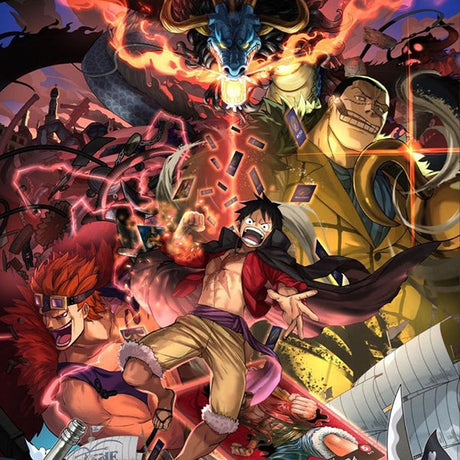One Piece TCG artwork featuring Luffy, Kaido, and Kid – trading card game collection
