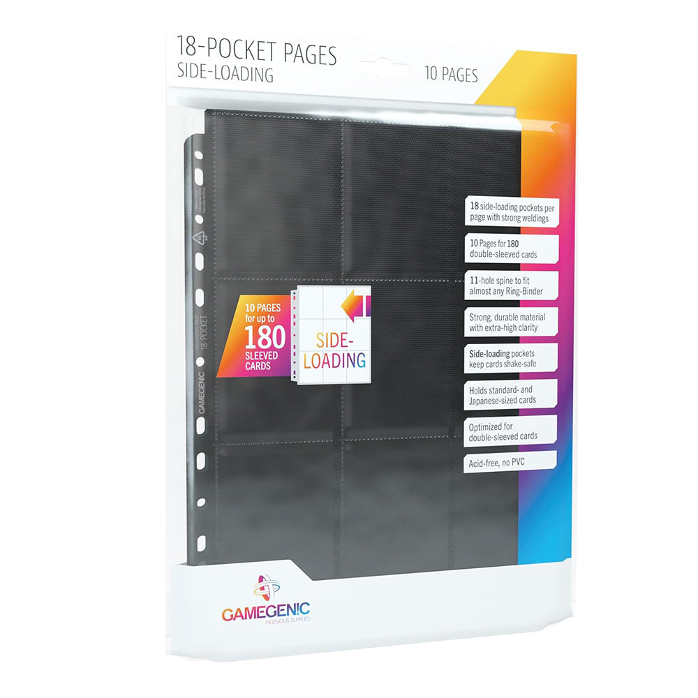 Gamegenic Sideloading 18-Pocket Pages Black