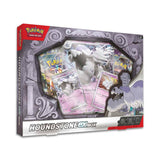 Pokémon TCG Houndstone ex Box with Houndstone and Greavard promo cards, jumbo card, and booster packs.